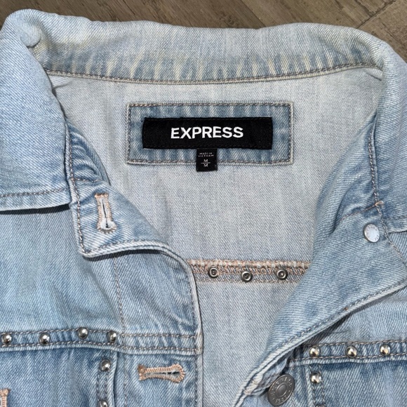 Express Studded Denim Jacket - Picture 3 of 4